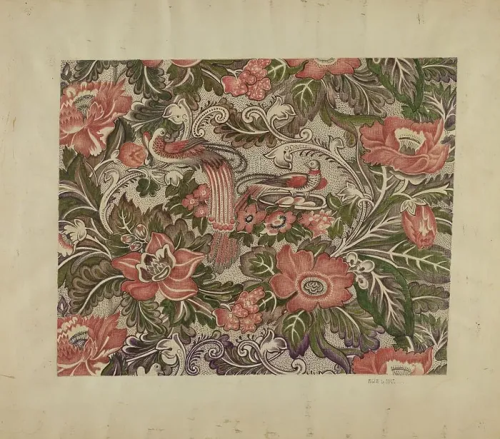 Framed Print : Printed Cotton, c. 1936. Creator: Eugene La Foret Framed Print : Printed Cotton, c. 1936. Creator: Eugene La Foret