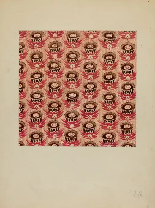 Framed Print : Printed Cotton, c. 1937. Creator: Julie C Brush Framed Print : Printed Cotton, c. 1937. Creator: Julie C Brush