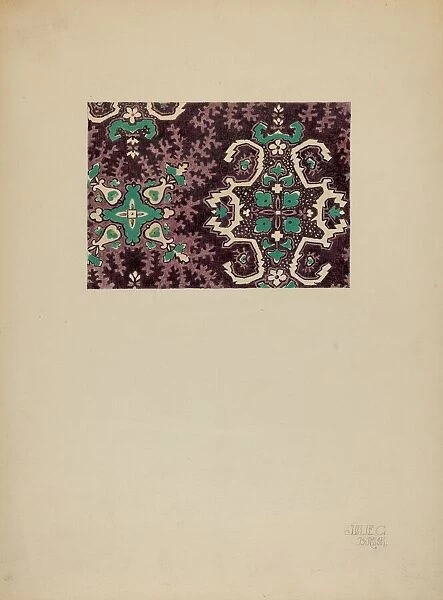 Printed Cotton, c. 1937. Creator: Julie C Brush