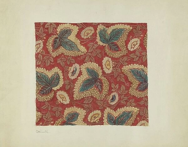 Printed Cotton, c. 1940. Creator: Charlotte Winter