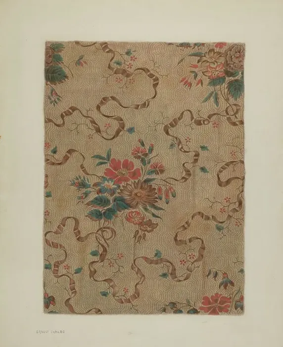 Framed Print : Printed Cotton, c. 1940. Creator: Ernest Capaldo Framed Print : Printed Cotton, c. 1940. Creator: Ernest Capaldo