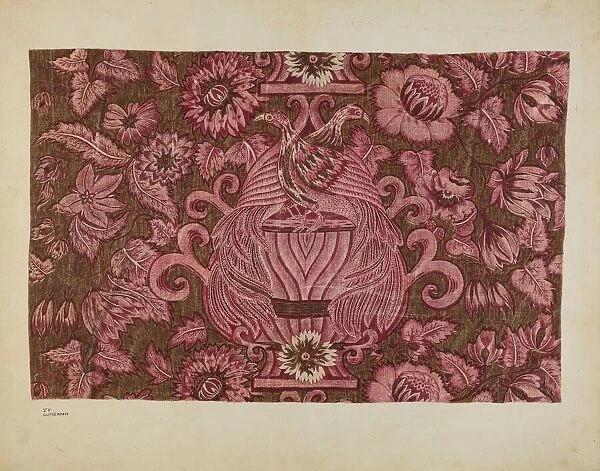 Printed Cotton, c. 1940. Creator: Joseph Lubrano