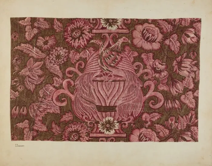 Framed Print : Printed Cotton, c. 1940. Creator: Joseph Lubrano Framed Print : Printed Cotton, c. 1940. Creator: Joseph Lubrano