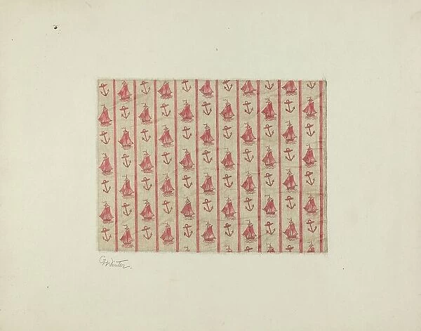 Printed Cotton, c. 1941. Creator: Charlotte Winter