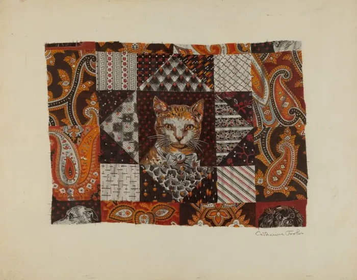 Framed Print : Printed Cotton, c. 1941. Creator: Catherine Fowler Framed Print : Printed Cotton, c. 1941. Creator: Catherine Fowler