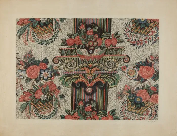 Framed Print : Printed Cotton, c. 1941. Creator: Catherine Fowler Framed Print : Printed Cotton, c. 1941. Creator: Catherine Fowler