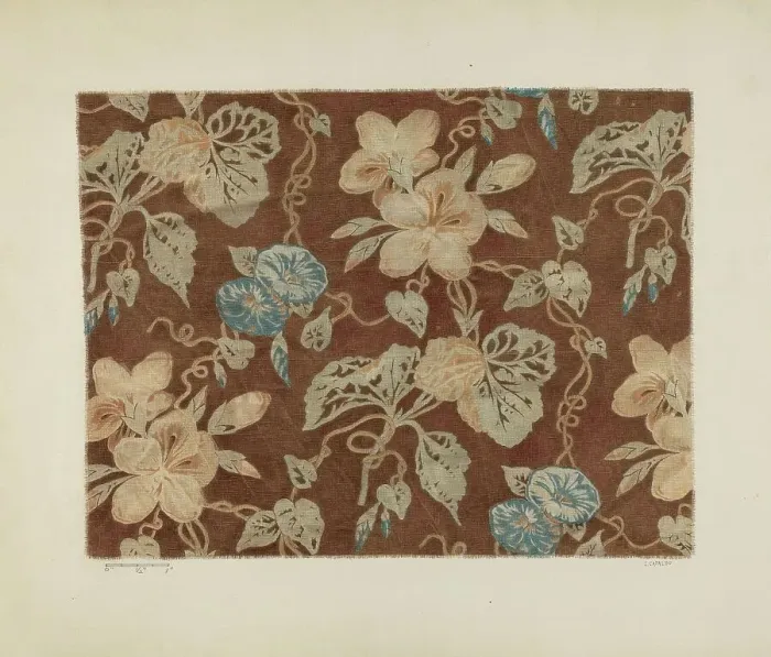 Framed Print : Printed Cotton, c. 1941. Creator: Ernest Capaldo Framed Print : Printed Cotton, c. 1941. Creator: Ernest Capaldo