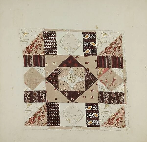 Printed Cotton (Quilt), 1935 / 1942. Creator: John Tubrant