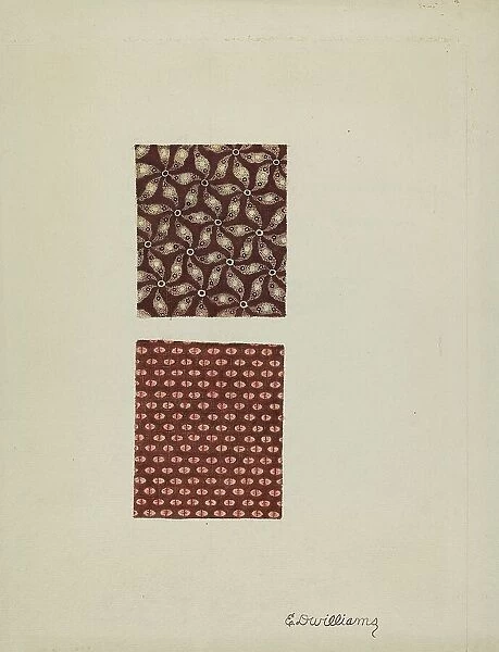 Printed Cotton Swatches, 1935 / 1942. Creator: Edward D. Williams