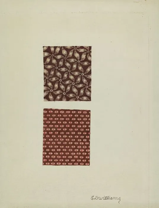 Framed Print : Printed Cotton Swatches, 1935 / 1942. Creator: Edward D. Williams Framed Print : Printed Cotton Swatches, 1935 / 1942. Creator: Edward D. Williams