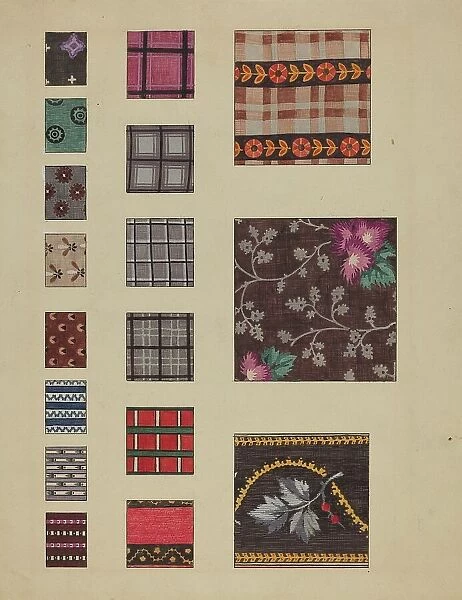 Printed Delaines, c. 1936. Creator: Millia Davenport