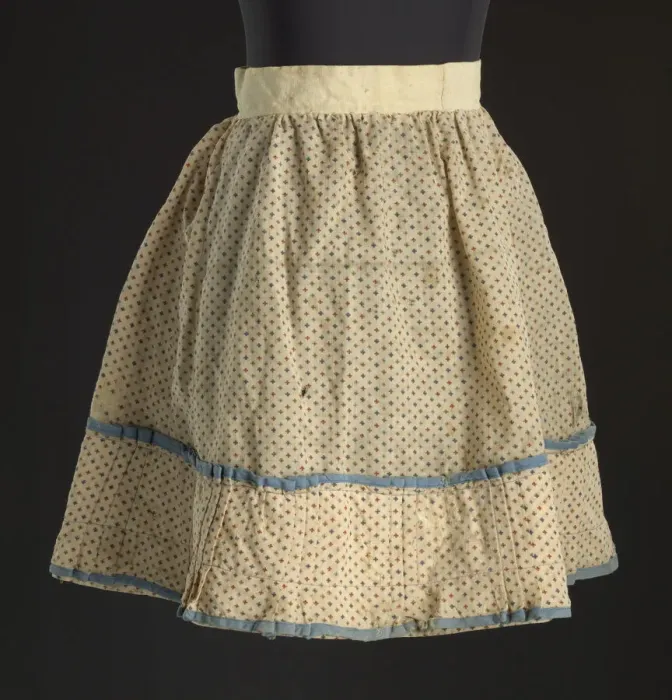 Framed Print : Printed floral skirt worn by Lucy Lee Shirley as a child, ca. 1860. Creator: Unknown Framed Print : Printed floral skirt worn by Lucy Lee Shirley as a child, ca. 1860. Creator: Unknown