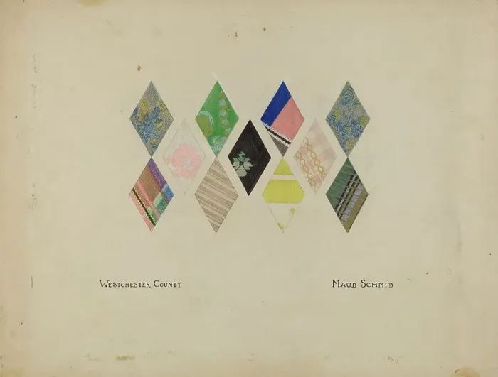 Framed Print : Printed Quilt Patterns, 1935 / 1942. Creator: Maud Schmid Framed Print : Printed Quilt Patterns, 1935 / 1942. Creator: Maud Schmid