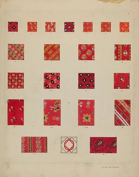 Printed Quilted Patches, 1935  /  1942. Creator: Francis Law Durand
