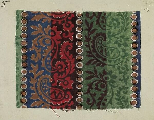 Printed Textile, c. 1938. Creator: Lucille Lacoursiere