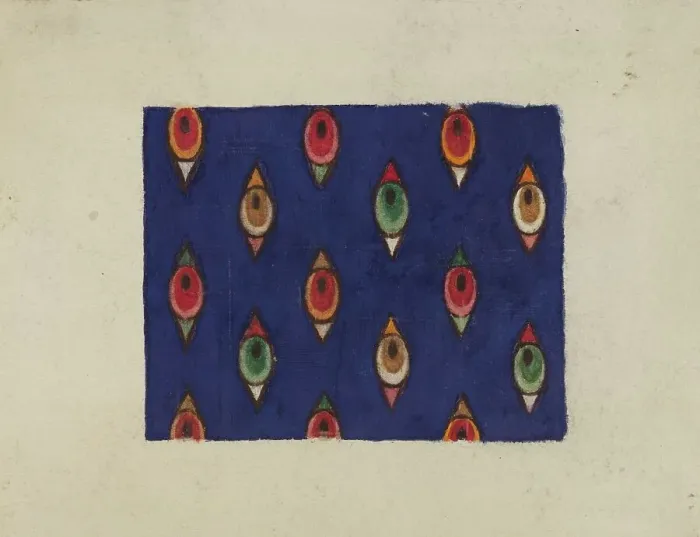 Framed Print : Printed Textile, c. 1938. Creator: Cleon Barton Framed Print : Printed Textile, c. 1938. Creator: Cleon Barton