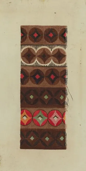 Framed Print : Printed Textile, c. 1938. Creator: Eleanor Rogers Framed Print : Printed Textile, c. 1938. Creator: Eleanor Rogers