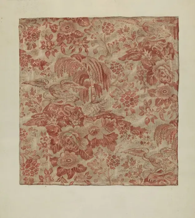 Framed Print : Printed Textile, c. 1939. Creator: Sylvia DeZon Framed Print : Printed Textile, c. 1939. Creator: Sylvia DeZon