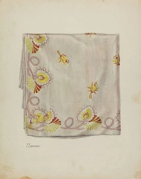 Printed Textile, c. 1940. Creator: Joseph Lubrano