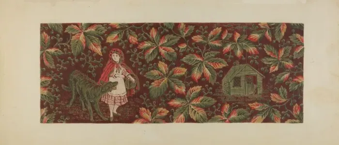 Framed Print : Printed Textile, c. 1940. Creator: Mildred Ford Framed Print : Printed Textile, c. 1940. Creator: Mildred Ford