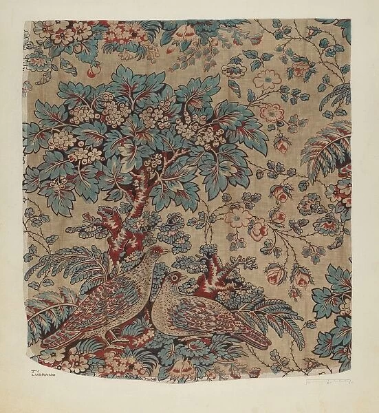 Printed Textile, c. 1941. Creator: Joseph Lubrano