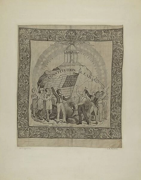 Printed Textile (Historical), c. 1941. Creator: Arlene Perkins