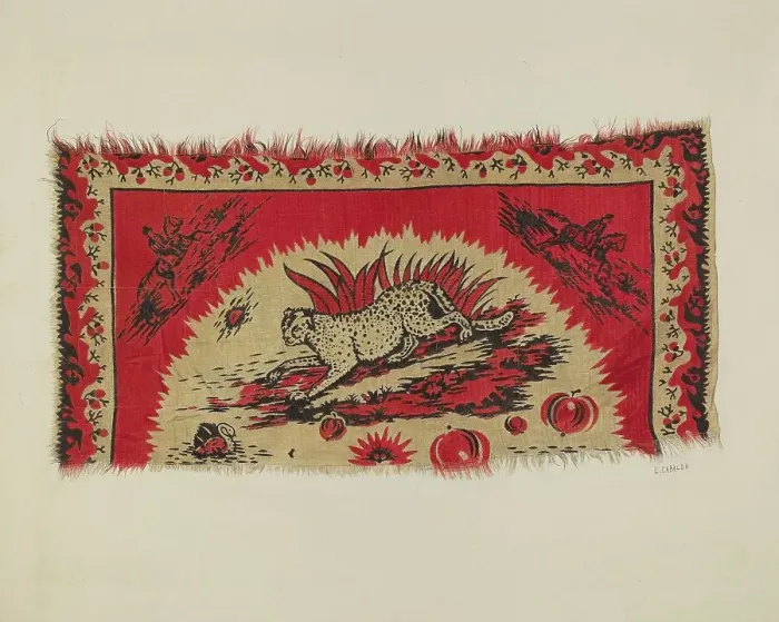 Framed Print : Printed Textiles, c. 1940. Creator: Ernest Capaldo Framed Print : Printed Textiles, c. 1940. Creator: Ernest Capaldo
