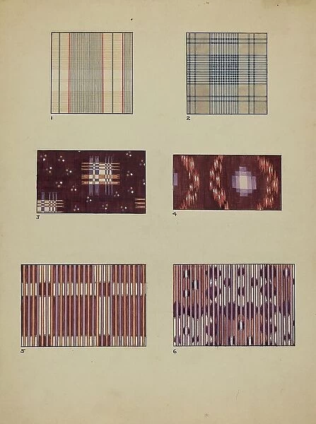 Printed and Woven Cotton, c. 1936. Creator: Millia Davenport