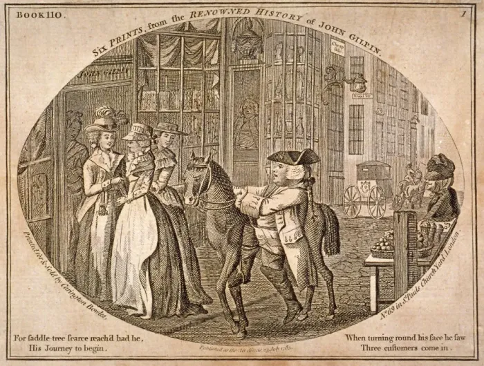 Framed Print : One of six prints from the renowned history of John Gilpin, 1785 Framed Print : One of six prints from the renowned history of John Gilpin, 1785