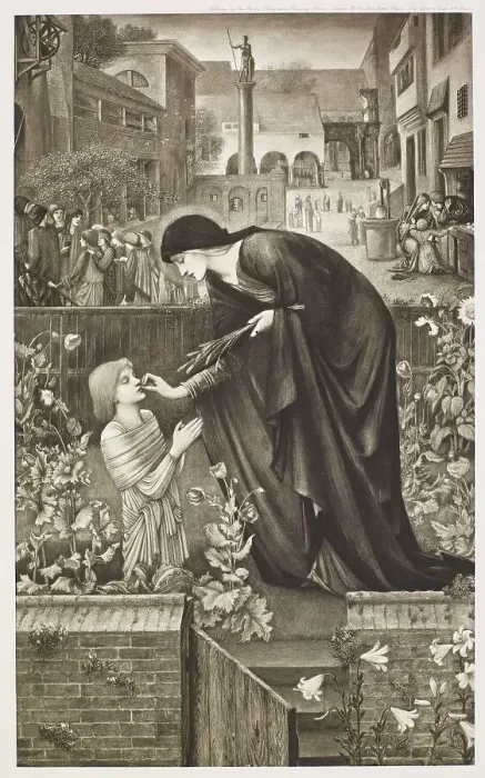 Framed Print : The Prioress Tale, c1860s, (1900). Creator: Unknown Framed Print : The Prioress Tale, c1860s, (1900). Creator: Unknown