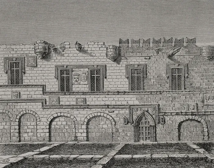 Framed Print : Priory of France, Rhodes, Greece, Condition of the ruined building in 1828. Creator: Jules Jean Marie Joseph Huyot Framed Print : Priory of France, Rhodes, Greece, Condition of the ruined building in 1828. Creator: Jules Jean Marie Joseph Huyot