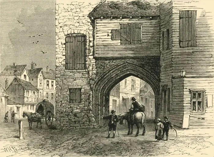 Framed Print : Priory of St. Mary Overy, 1700, (c1878). Creator: Unknown Framed Print : Priory of St. Mary Overy, 1700, (c1878). Creator: Unknown