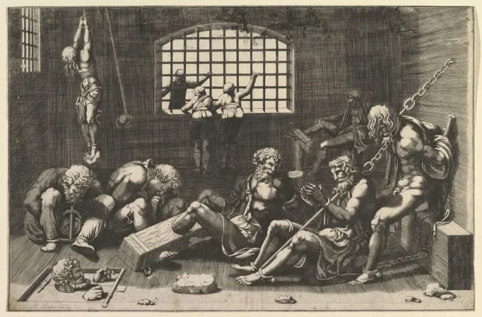 Framed Print : The Prison, 1550-1600. Creator: Unknown Framed Print : The Prison, 1550-1600. Creator: Unknown