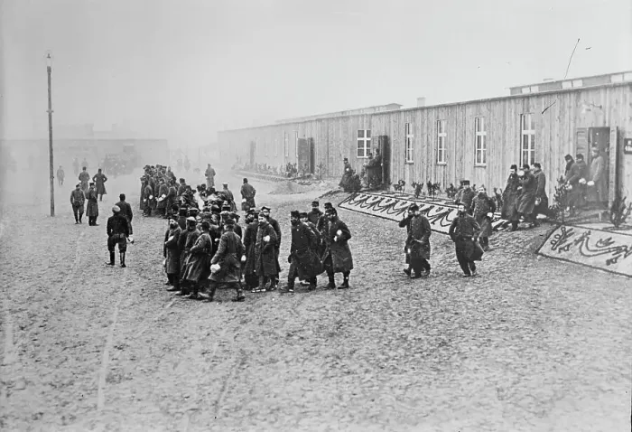 Framed Print : Prison camp, Zossen, between 1914 and c1915. Creator: Bain News Service Framed Print : Prison camp, Zossen, between 1914 and c1915. Creator: Bain News Service