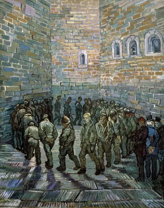 Framed Print : The Prison Courtyard, 1890. Artist: Vincent van Gogh Framed Print : The Prison Courtyard, 1890. Artist: Vincent van Gogh