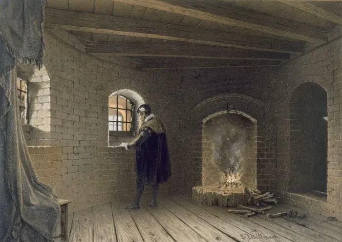 Framed Print : Prison of Duke John, son of Gustav I, at Gripsholm, following Eriks deposition, pub Framed Print : Prison of Duke John, son of Gustav I, at Gripsholm, following Eriks deposition, pub