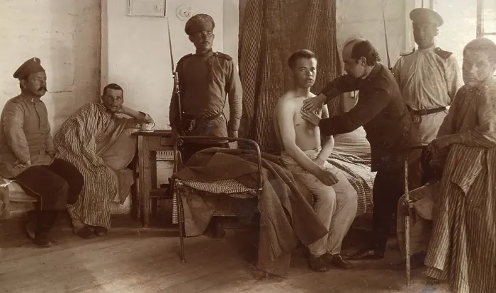 Framed Print : In the Prison Infirmary, 1906-1911. Creator: Isaiah Aronovich Shinkman Framed Print : In the Prison Infirmary, 1906-1911. Creator: Isaiah Aronovich Shinkman