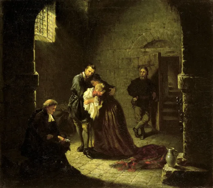 Framed Print : Prison Scene, 1854. Creator: John Adams Elder Framed Print : Prison Scene, 1854. Creator: John Adams Elder