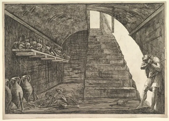 Framed Print : Prison Scene. n. d. Creator: Francesco Piranesi Framed Print : Prison Scene. n. d. Creator: Francesco Piranesi