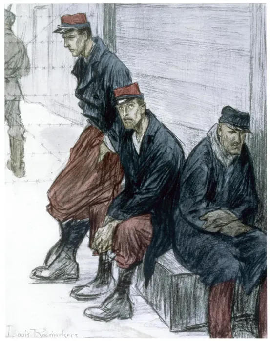 Framed Print : The Prisoners, 1916. Artist: Louis Raemaekers Framed Print : The Prisoners, 1916. Artist: Louis Raemaekers
