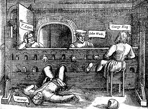Prisoners in the Lollards Tower, 1550s, (c1920)