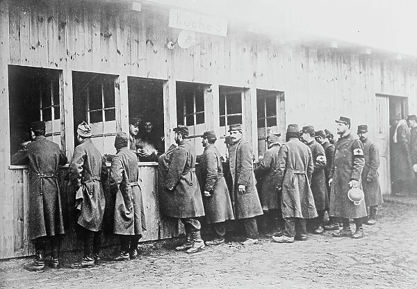 Prisoners get rations, Zossen, between 1914 and c1915. Creator: Bain News Service