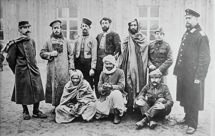 Framed Print : Prisoners, Zossen, Germ. [i.e. Germany], between 1914 and c1915. Creator: Bain News Service