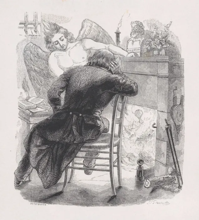 Framed Print : The Prisonners Fire from The Complete Works of Beranger, 1836 Framed Print : The Prisonners Fire from The Complete Works of Beranger, 1836
