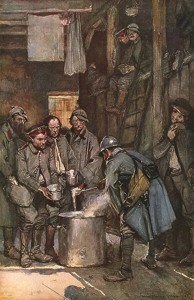 Prisonniers allemands a Souville, 1916 (1924) Creator: Francois Flameng