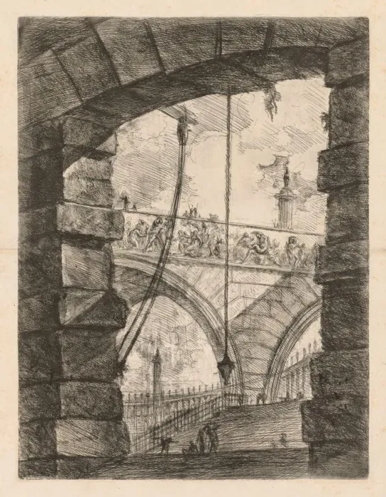 Framed Print : The Prisons: A Lofty Arch with a Frieze, 1745-1750. Creator: Giovanni Battista Piranesi (Italian Framed Print : The Prisons: A Lofty Arch with a Frieze, 1745-1750. Creator: Giovanni Battista Piranesi (Italian