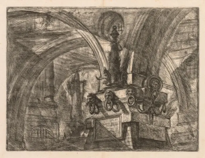 Framed Print : The Prisons: Round Arches Springing from a Square Column, 1745-1750 Framed Print : The Prisons: Round Arches Springing from a Square Column, 1745-1750