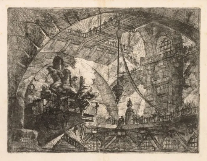 Framed Print : The Prisons: A Vast Gallery with a Group of Prisoners, 1745-1750 Framed Print : The Prisons: A Vast Gallery with a Group of Prisoners, 1745-1750