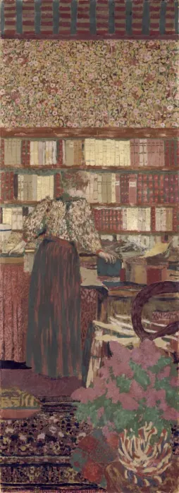 Framed Print : The Privacy. Decoration for the Library of Dr. Vaquez. Artist: Vuillard, Edouard (1868-1940) Framed Print : The Privacy. Decoration for the Library of Dr. Vaquez. Artist: Vuillard, Edouard (1868-1940)
