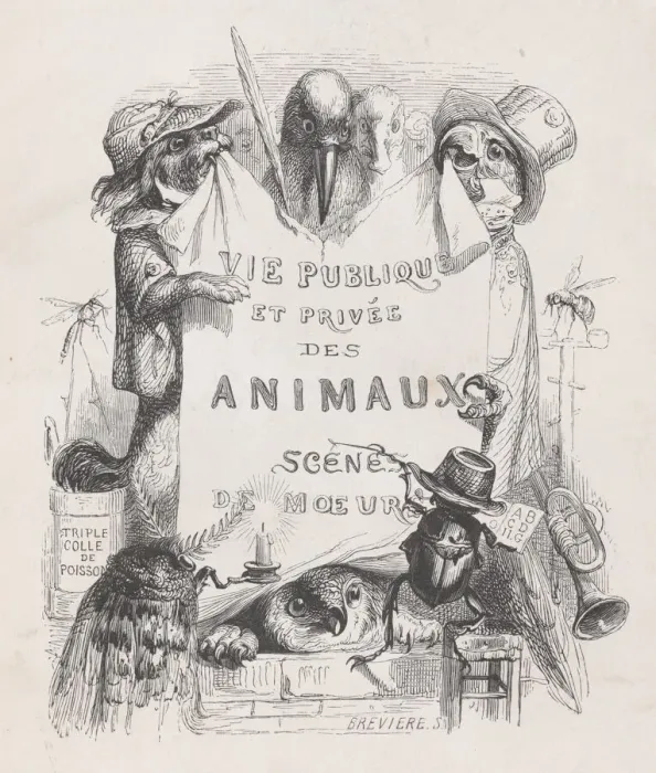 Framed Print : Private and Public Life of Animals; Scenes of Customs, ca. 1837-47 Framed Print : Private and Public Life of Animals; Scenes of Customs, ca. 1837-47